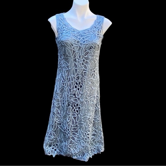 Soulmates HAND CRAFTED
100% Silk Geometric Beaded Sleeveless Scoop Neck Dress Sm - Picture 6 of 6